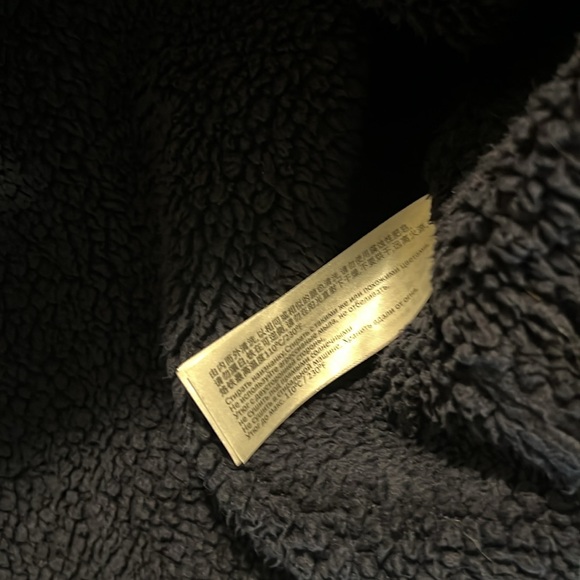 Ao76 green, blue plaid flannel, fleece lined shacket. Sz 16 - Picture 4 of 5